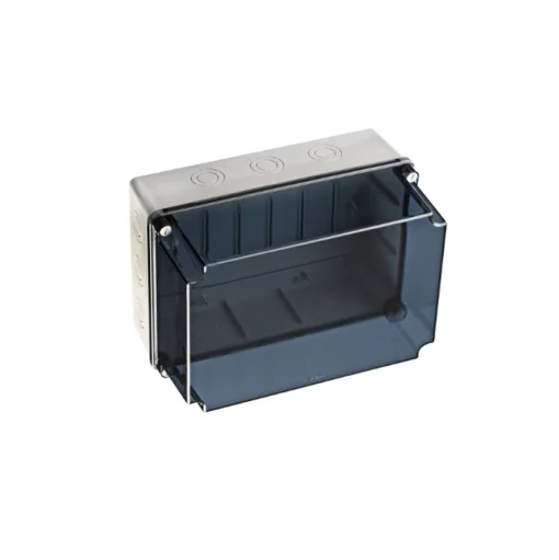 GSXT322IP65-IP67-Puszka-hermetyczna-wysoka-LIGHT-243x333x191-pokrywa-transparentna-z-oslabieniami-12xM40